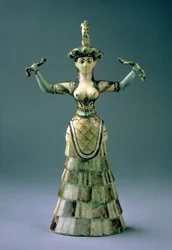 Replik einer Schlangengöttin-Figur, ca. 1600 v. Chr.